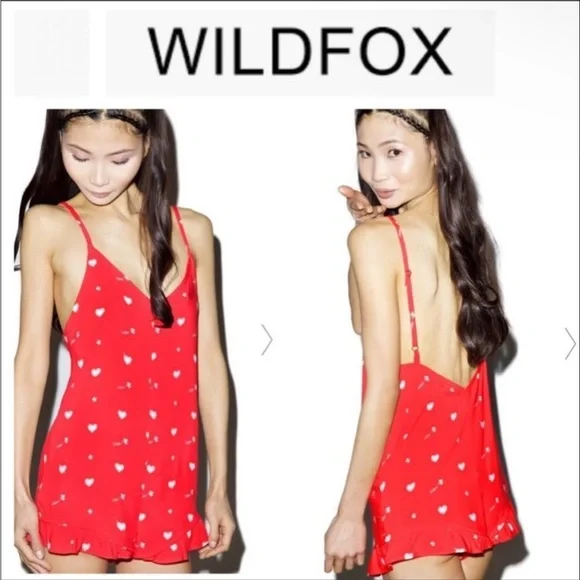 NWT Wildfox Hearts & Arrows Pajama Romper - Picture 3 of 6